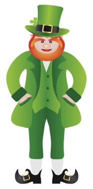 St patricks günü Leprikon ayakta illüstrasyon