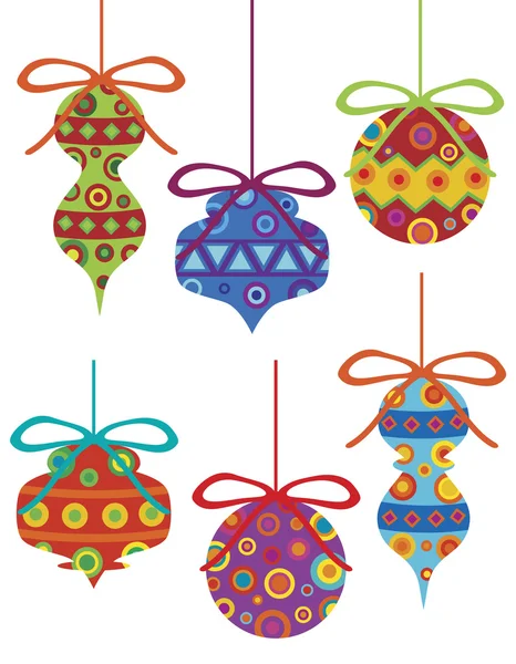Ornamentos de Natal com motivos tribais —  Vetores de Stock