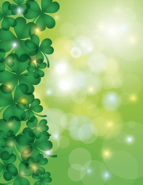 Shamrock bokeh kenarlık çizimi ile bırakır.