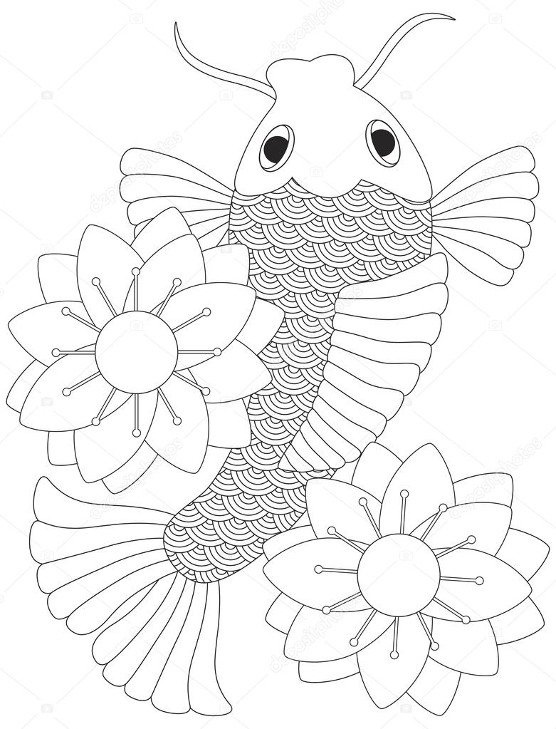 1 233 Koi Line Art Vector Images Free Royalty Free Koi Line Art Vectors Depositphotos