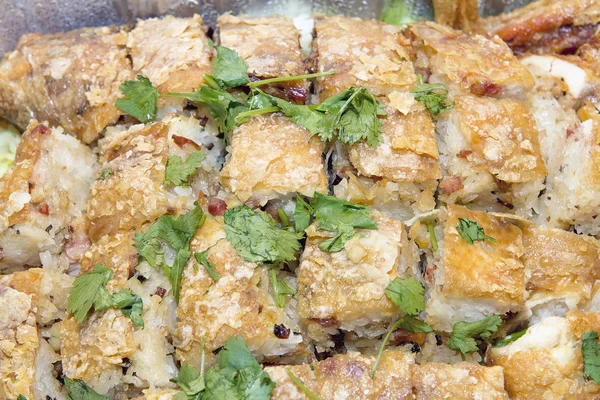 Chinese Fried Chicken Stuffed with Glutinous Rice Closeup — Stock Photo, Image