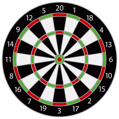 dart tahtası illüstrasyon
