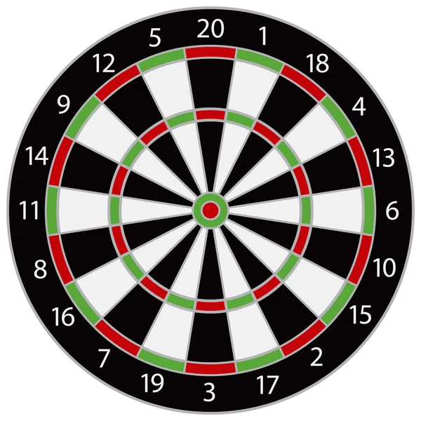 Ilustración Dartboard — Vector de stock