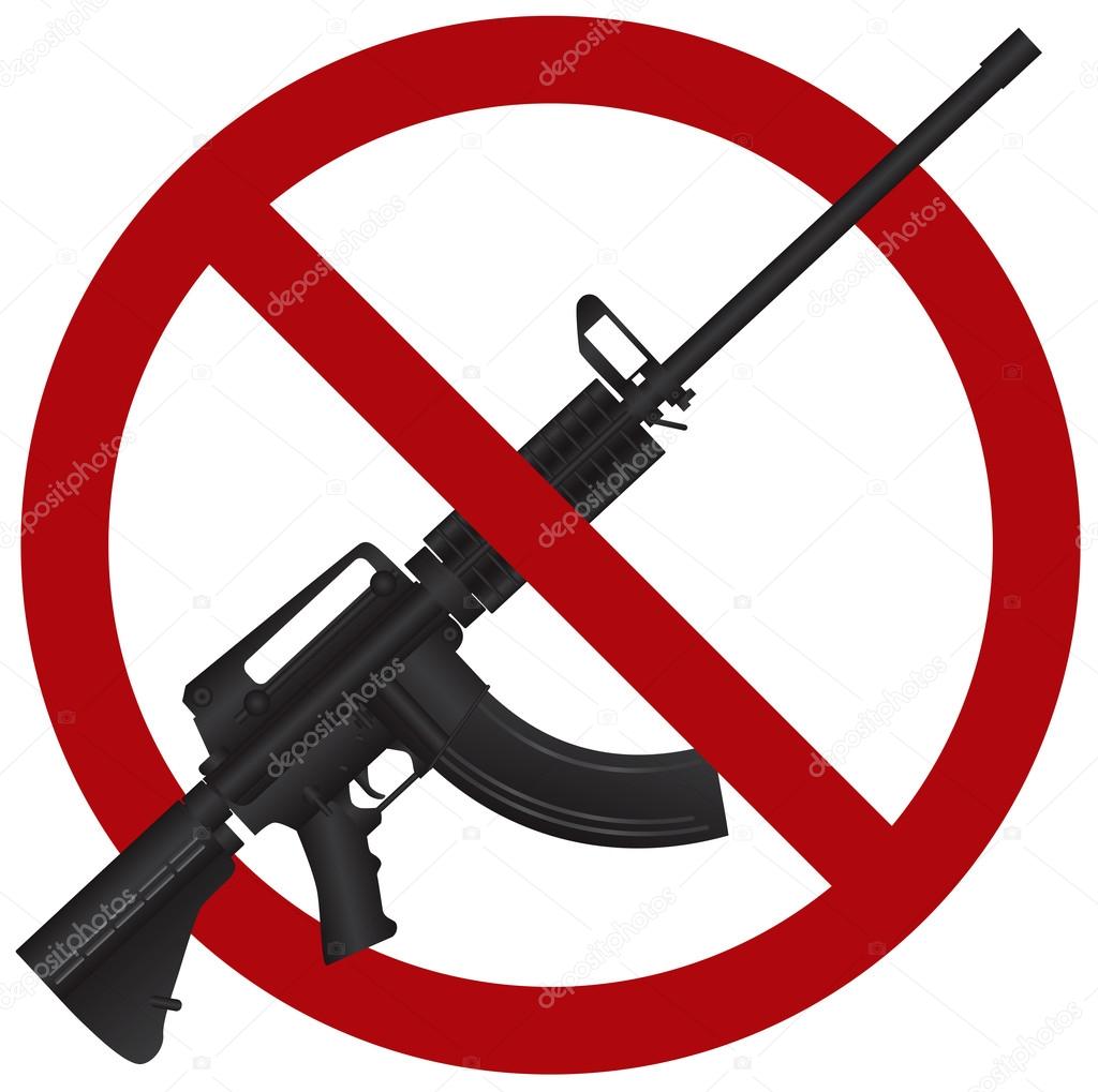 Assault Rifle AR 15 Gun Ban Illustration