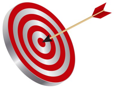 Hedef bullseye illüstrasyon oku