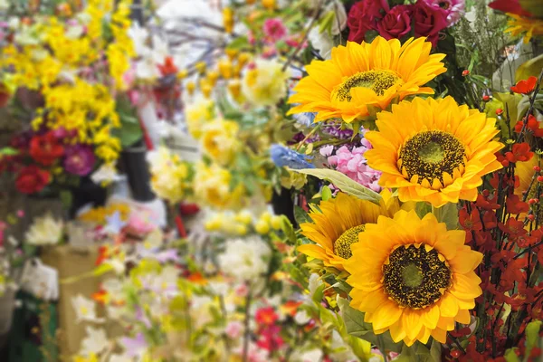 Loja de flores de seda — Fotografia de Stock