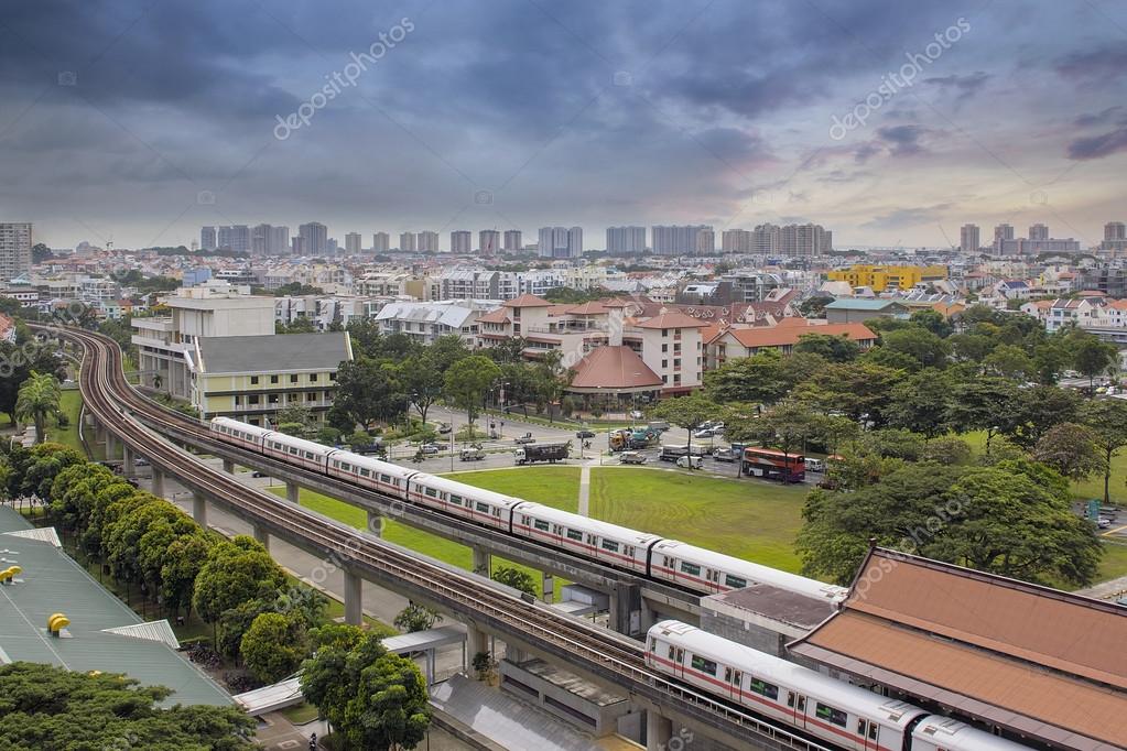 SBahnStation Singapore Stockfotografie lizenzfreie Fotos