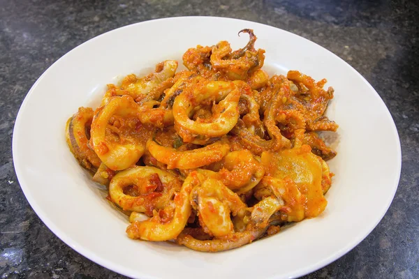 Nyonya Sambal Chili Calamari Dish — Stock Photo, Image