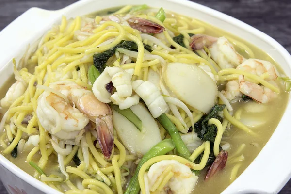 Hokkien Mee Stir Fry Noodles Gros plan — Photo