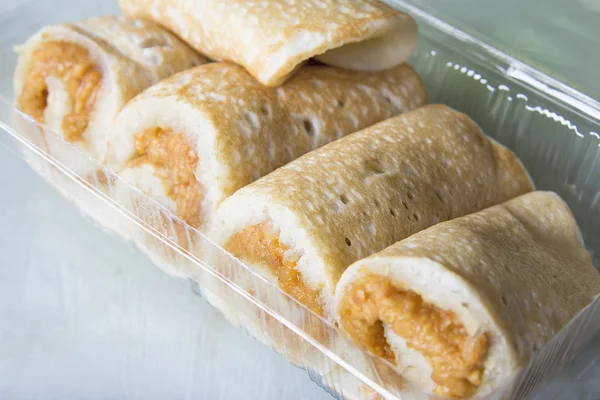 Ban Chien Kueh Peanut Pancakes Close-up — стоковое фото