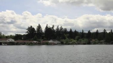 bulutlar zaman atlamalı 1080 p hareket lake oswego oregon yaşayan lakefront