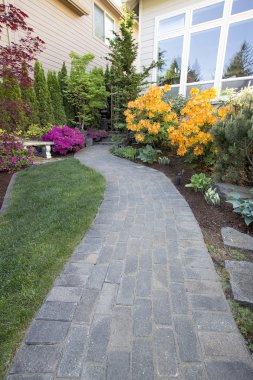 Garden Brick Paver Path clipart