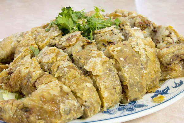 Glutinous Rice Deep Fried Chicken Closeup — Stock Photo, Image