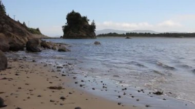 Tillamook bay garibaldi oregon kumlu plajda mavi su 1920 x 1080 ve dalgalar madmikeb