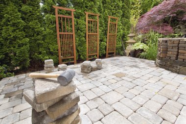 tuğla döşeme hardscape için yığını