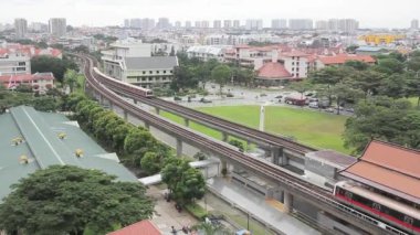 Singapur mrt metro ve eunos toplu konut araçlarda 1080 p hareket hızlı