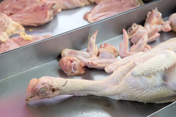 Slaughtered Fresh Whole Chicken — Stock Photo, Image