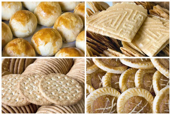 Southeast Asian Cookies and Pastry Collage — Stock Photo, Image