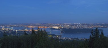 Mavi saat panorama, Vancouver bc cityscape