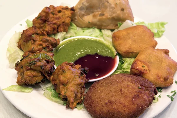 East Indian Food Appetizer Dish Closeup — Stock Photo, Image