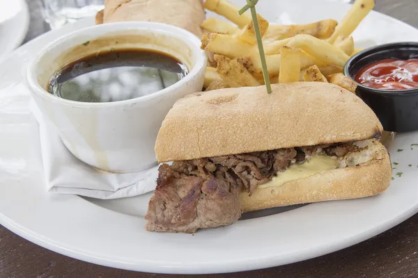 Sandwich au steak au fromage de bœuf Philadelphie — Photo