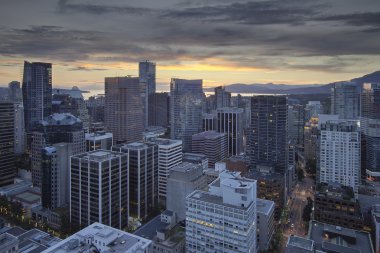 günbatımı üzerinde vancouver bc şehir
