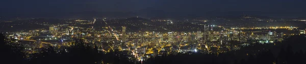 Portland Oregon Cityscape Hora Azul Panorama — Fotografia de Stock