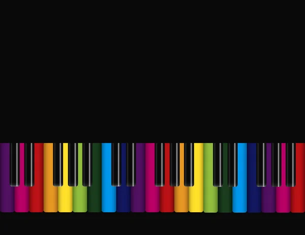 Piano com ilustração colorida de teclado — Vetor de Stock
