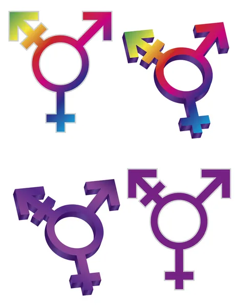 Simboli transgender Illustrazione — Vettoriale Stock