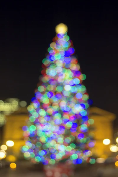 Wakacje choinki rozmycie niewyraźne lights — Zdjęcie stockowe