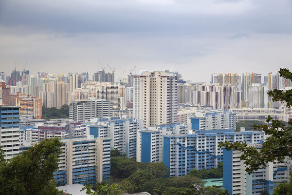 Singapore Housing Development Board Apartment Buildings Cityscape