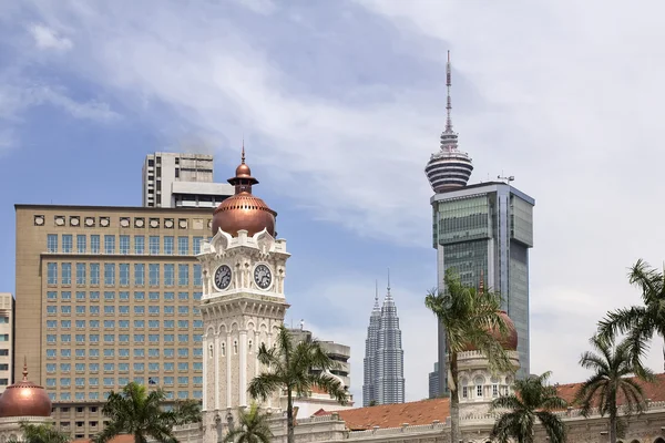 Kuala Lumpur Skyline da Merdeka Square — Foto Stock