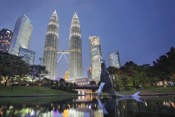 Skyline des Kuala Lumpur Klcc Parks — Stockfoto