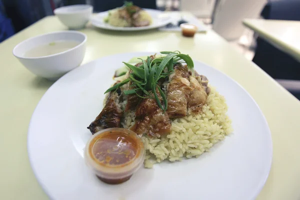 鸡肉米饭特写 — 图库照片