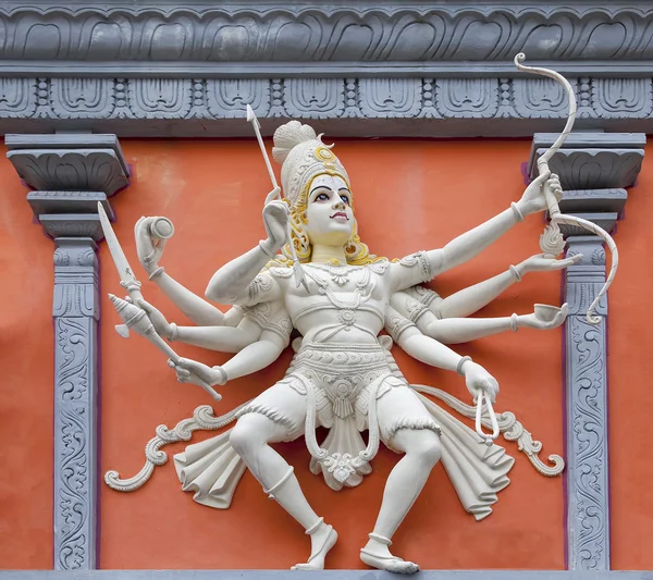 Nataraj tanzt Krieg Shiva Wandrelief Statue — Stockfoto