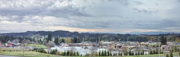 Město šťastné údolí centra Panorama — Stock fotografie
