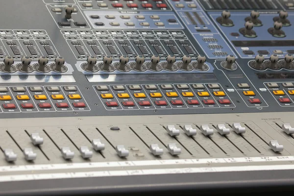 Digital Sound Mixing Console Closeup