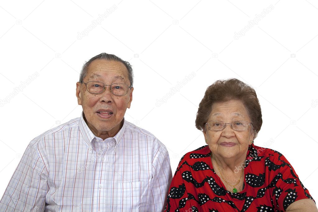 Elderly Asian Couple Portrait