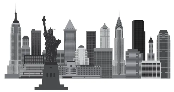 Illustration der Skyline von New York — Stockvektor