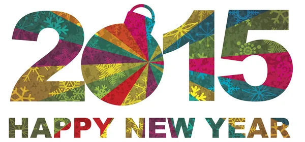 2015 Feliz Año Nuevo Numerals Ilustración — Vector de stock