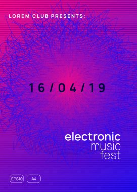 Neon Club broşürü. Elektro dans müziği. Trance parti DJ 'i. Elektronik