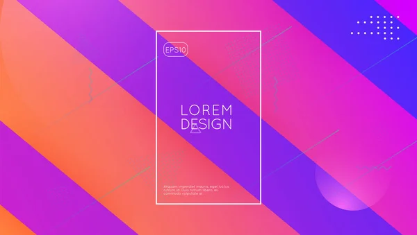 Rainbow Layout. Creative Brochure. Violet Bright Banner. Flow La — Stock Vector