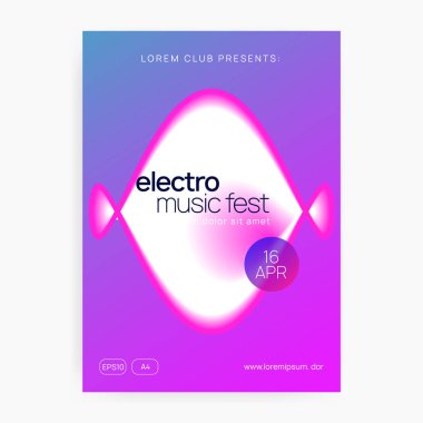 Elektro Poster. Caz Müzik Etkinliği. Ses ve Gösteri Konsepti. Davetiye Tasarımı için Geometrik Arkaplan Set için Cool Arıza. Pembe ve Beyaz Elektro Posteri