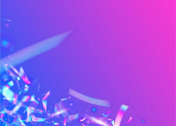 Bokeh Effect Holographic Glitter Disco Design Cristal Tinsel Festive Art — Stockvektor