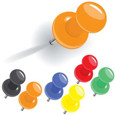 set yüksek Detaylı rengarenk pin