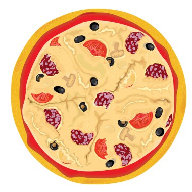 vektör yüksek Detaylı pizza