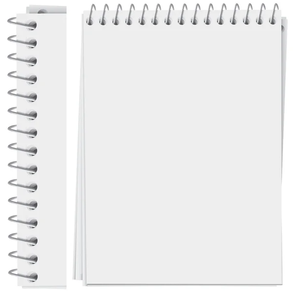 Spiral bound notepad page — Stock Vector