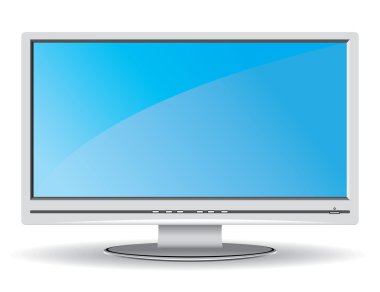 LCD monitör (vektör, cmyk gri)