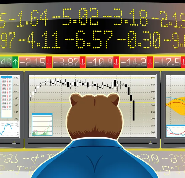 Mercado do urso —  Vetores de Stock