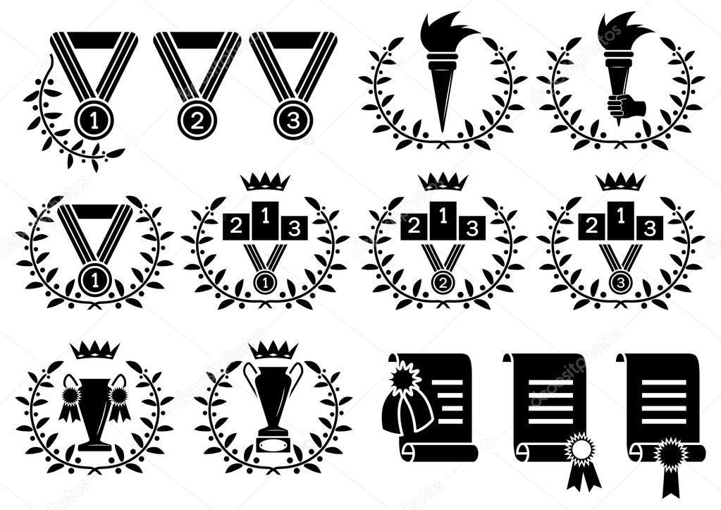 sports symbol set(vector, CMYK)